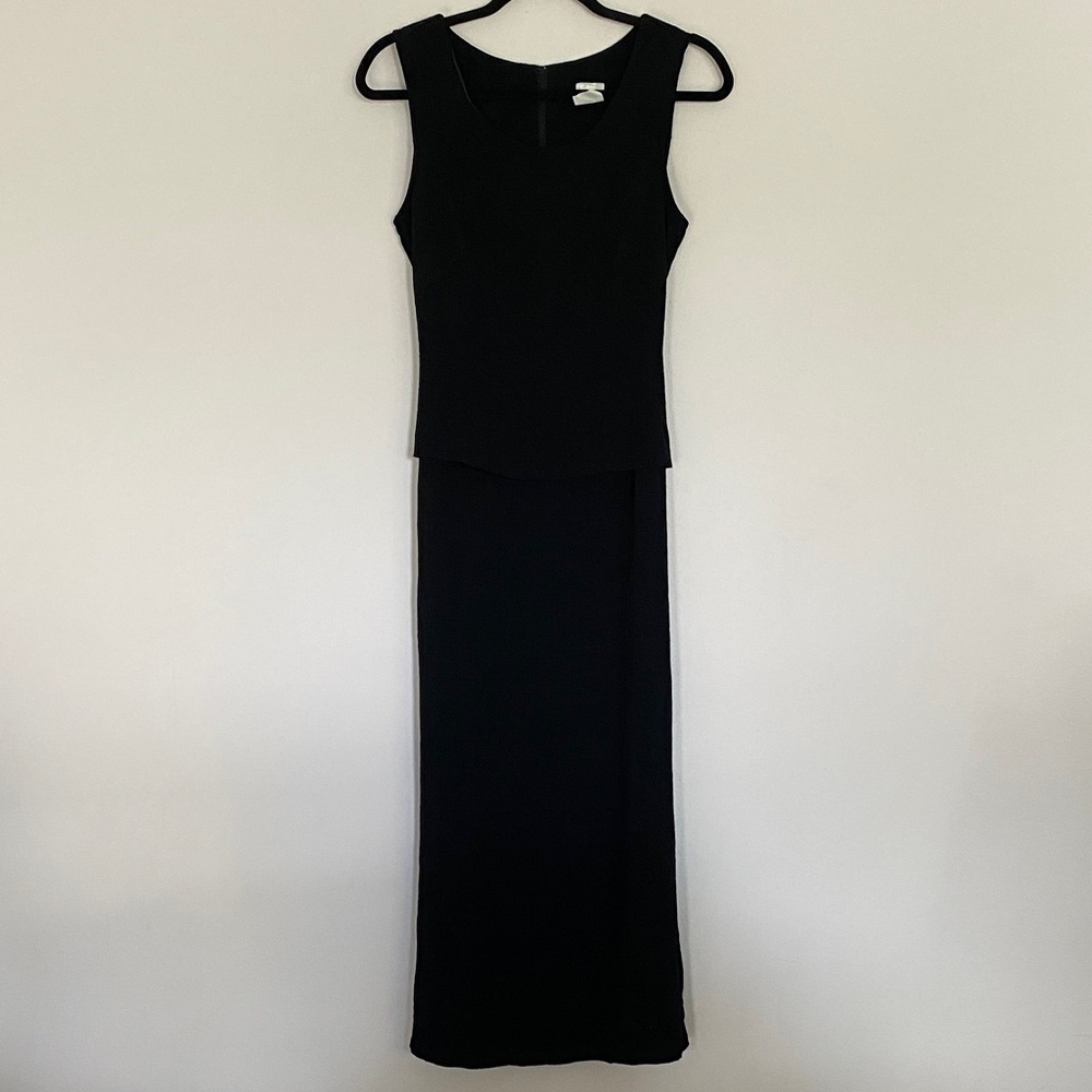 VINTAGE Black Sleeveless Dress - Picture 3 of 6